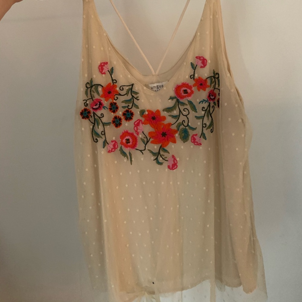 Embroidered tank top